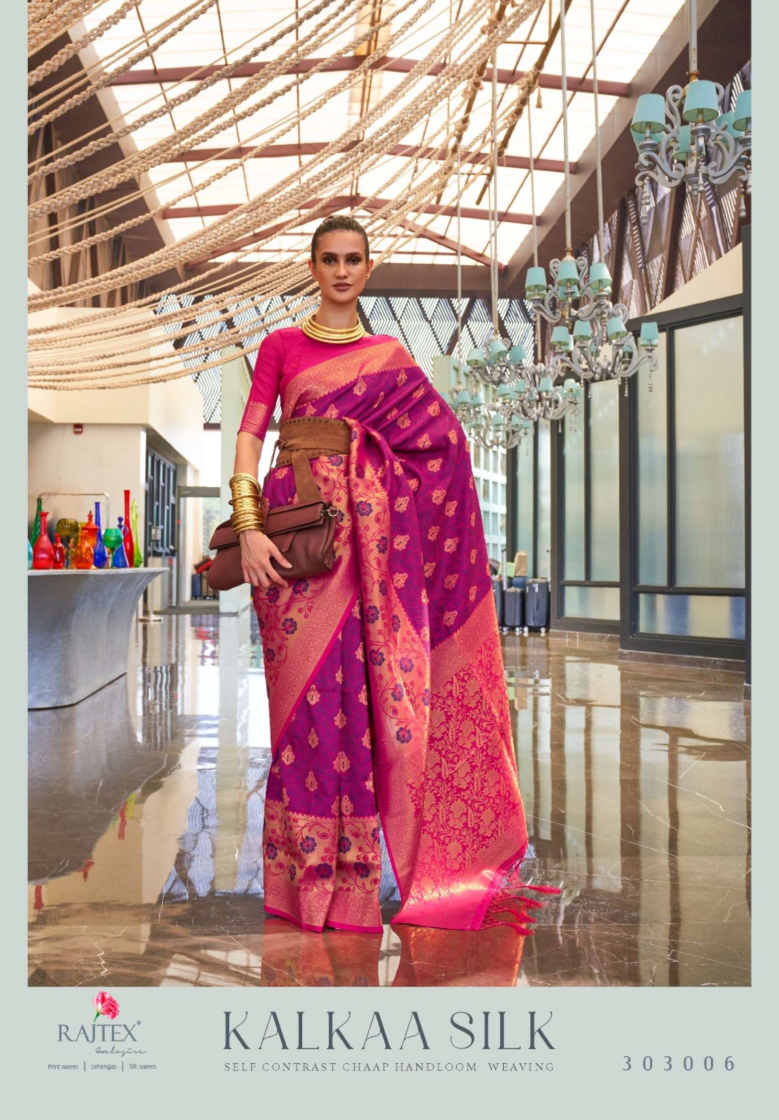 Rajtex Kalkaa Silk Wedding Wear Saree Handloom Weaving