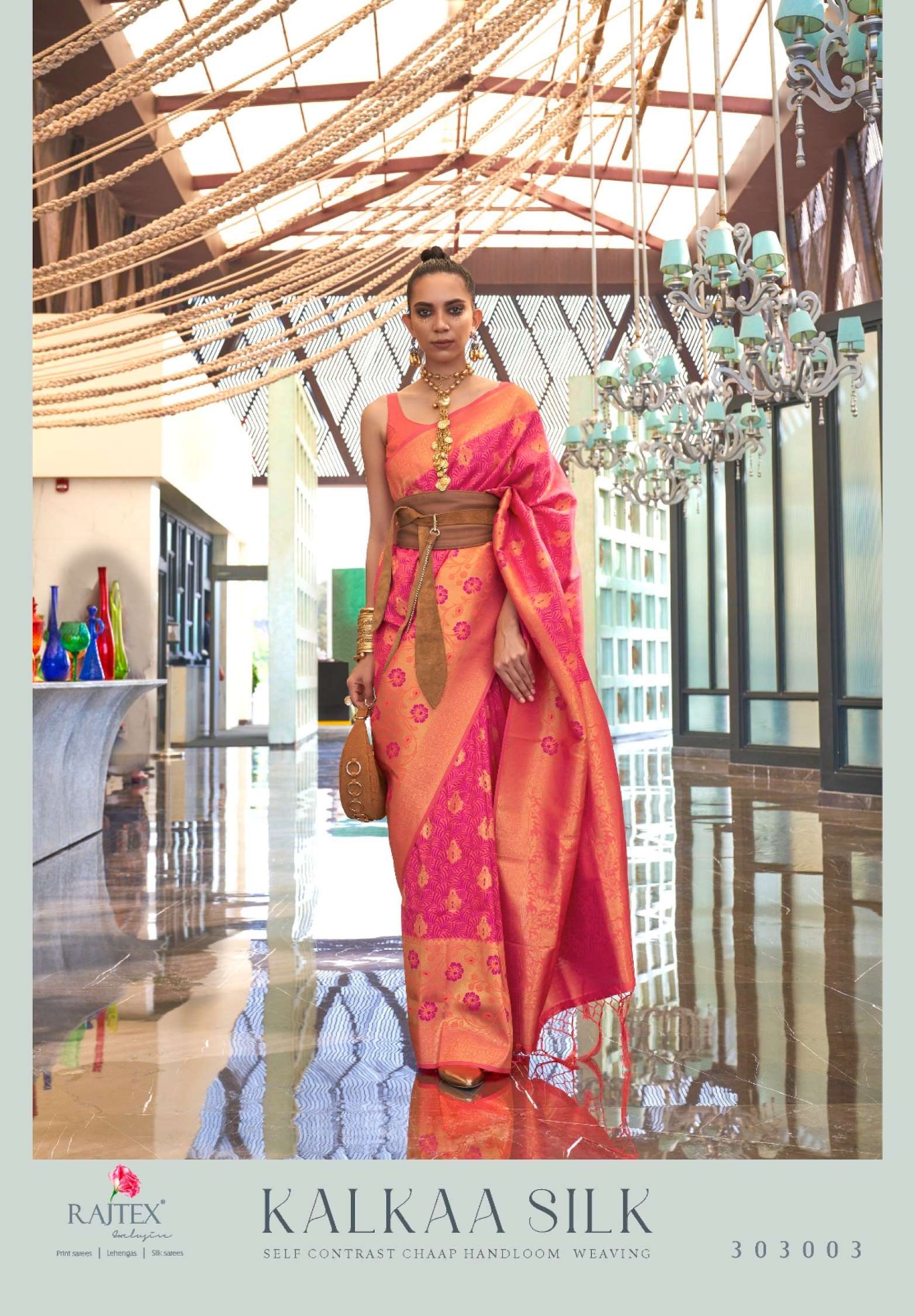 Rajtex Kalkaa Silk Wedding Wear Saree Handloom Weaving