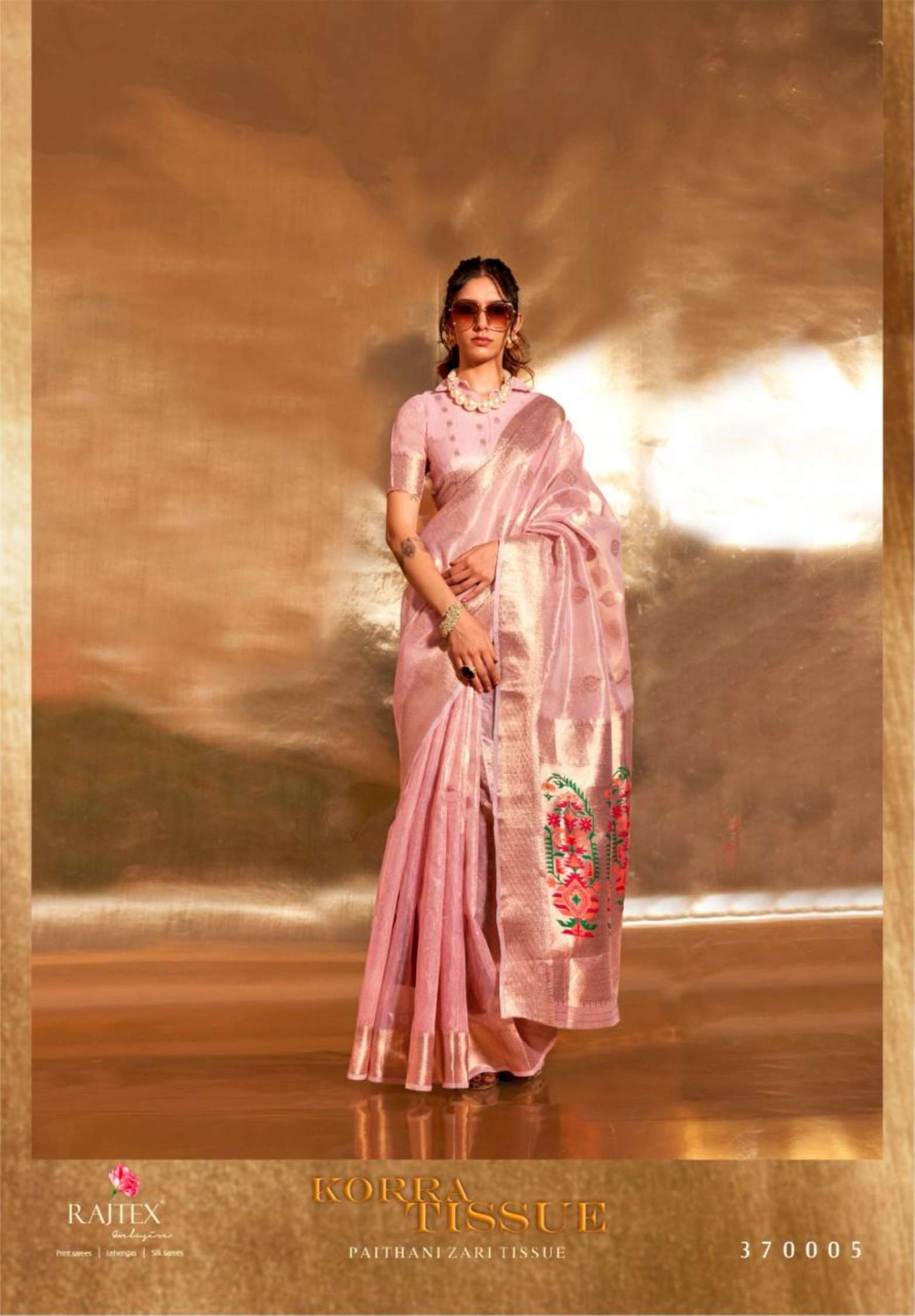 Rajtex Korra Silk Wedding Wear Zari Tissue Silk Saree