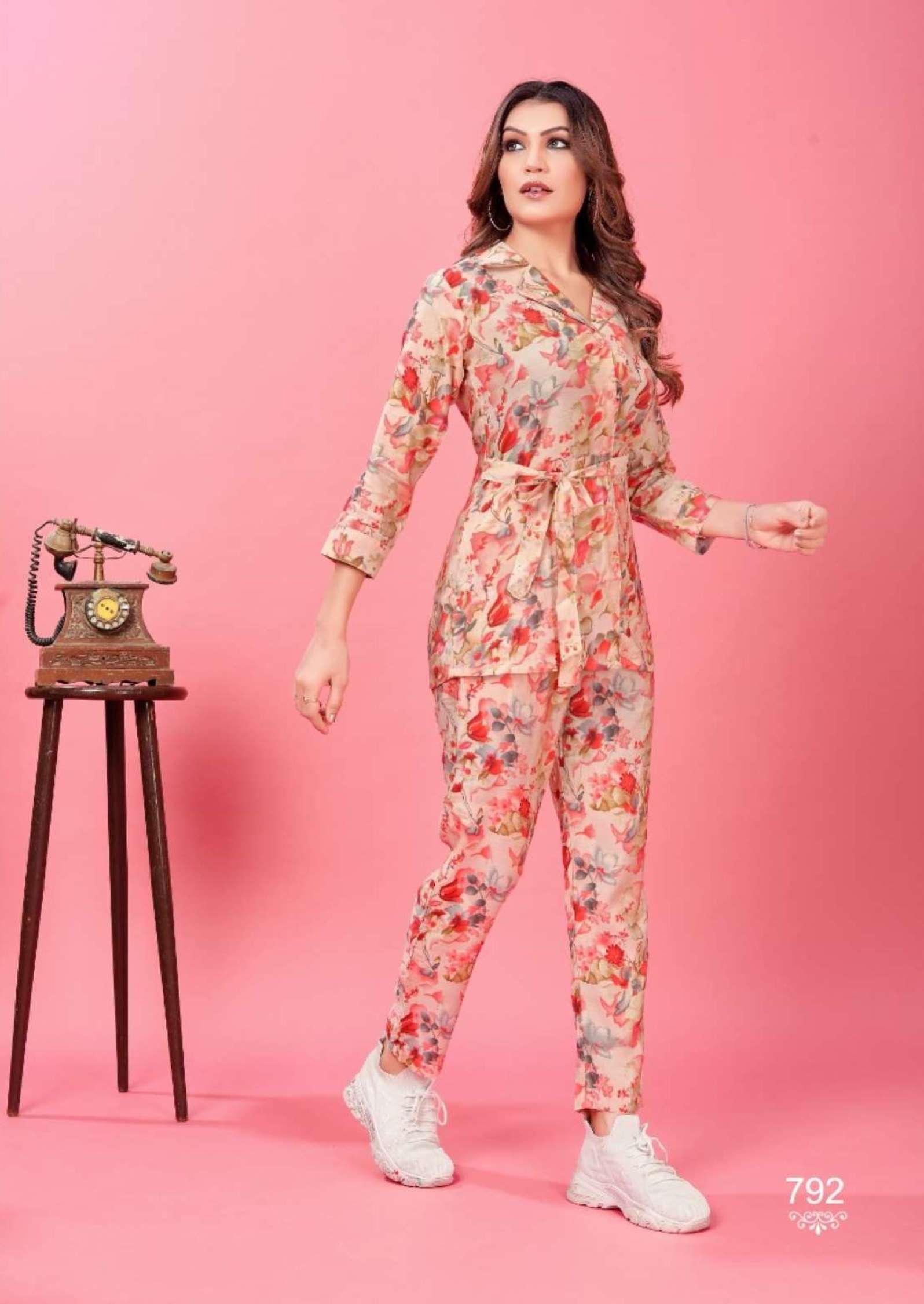 Moksh International Queen Premium Rayon Chanderi Co-ord Set