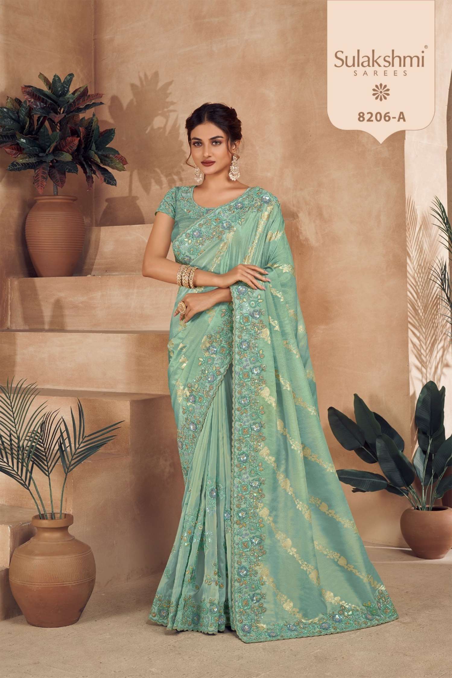 Sulakshmi Noor Wedding Wear Zari Embroidery Fancy Sarees