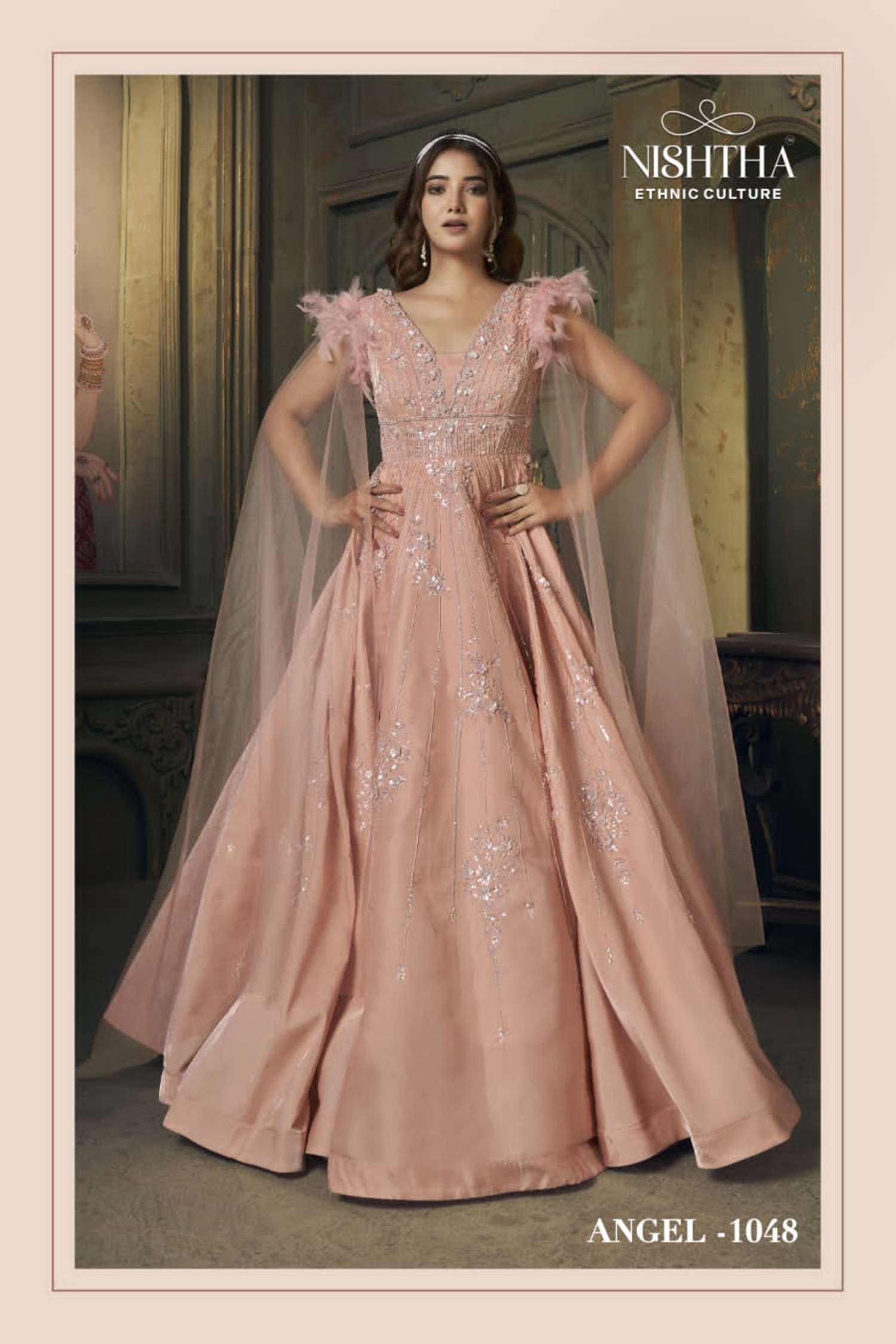 Nistha Angel Wedding Wear Jimichoo Net Designer Gown