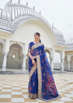 Rajtex Kinaaz Wedding Wear Linen Weaving Saree