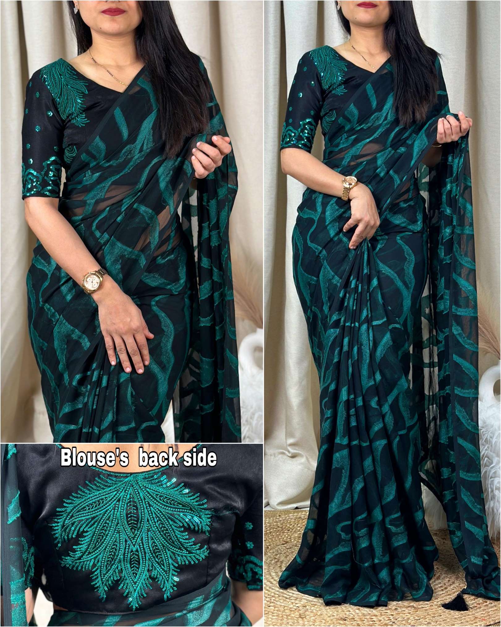 Sumshy Zohra Zari Weaving Bamber Brasso Saree