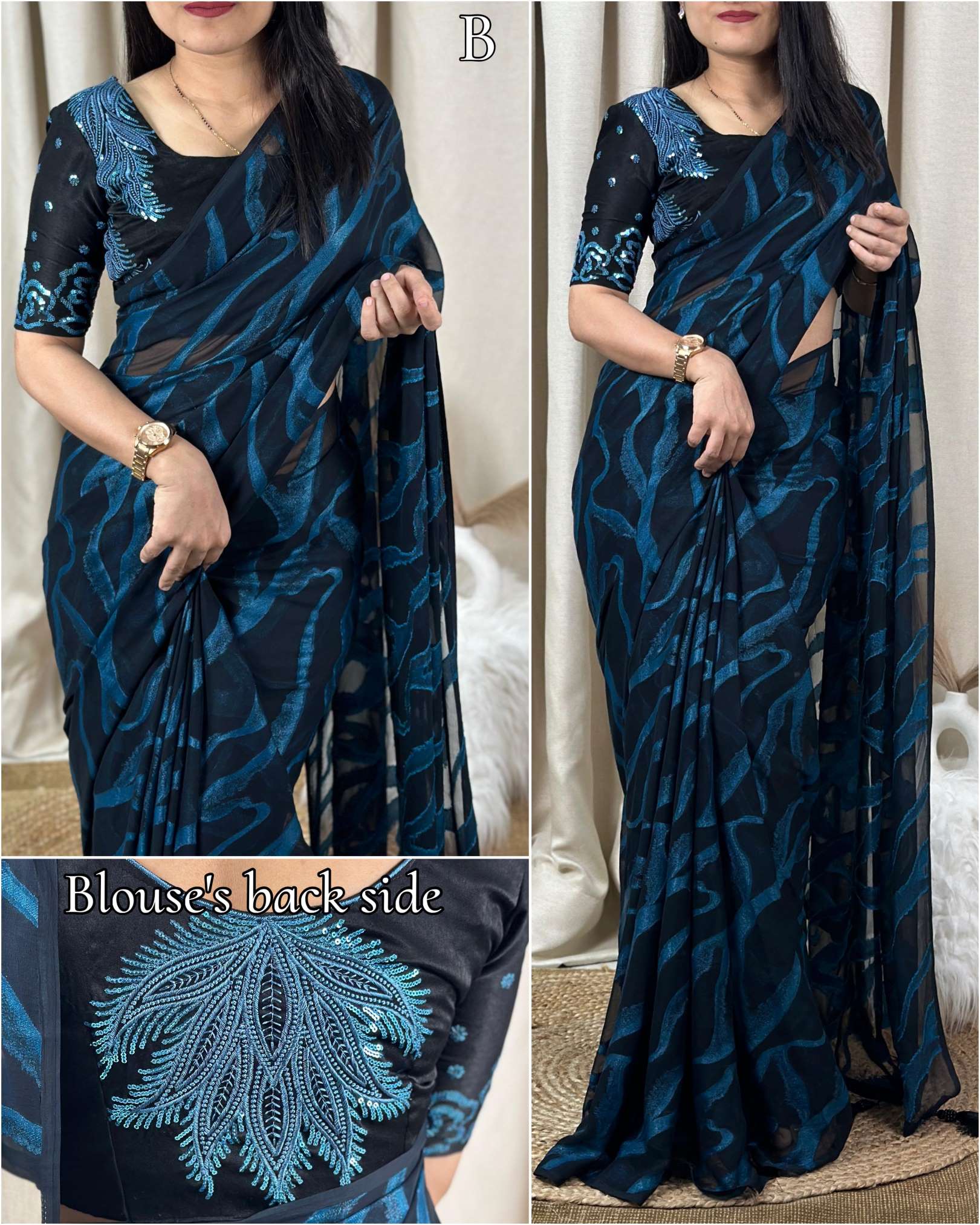 Sumshy Zohra Zari Weaving Bamber Brasso Saree