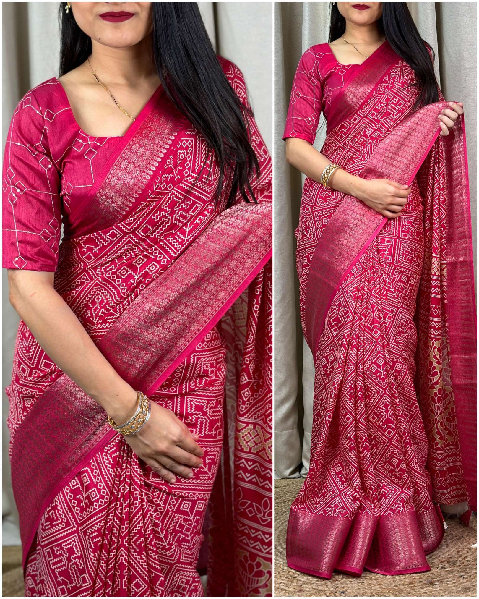 Sumshy Latest Designer Muslin Cotton Printed Saree