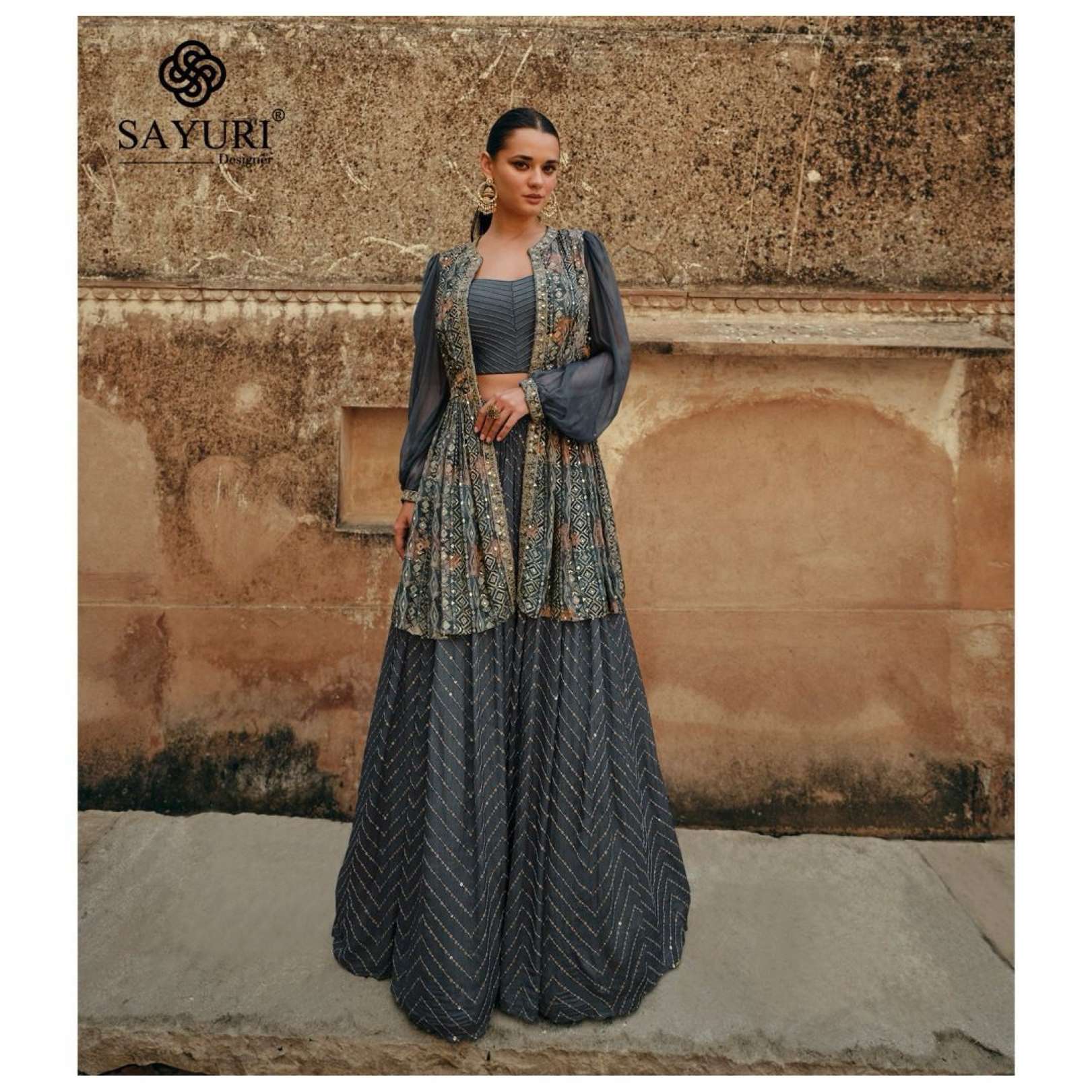 Sayuri Shehzadi Embroidery Real Chinon Silk Lehenga Choli