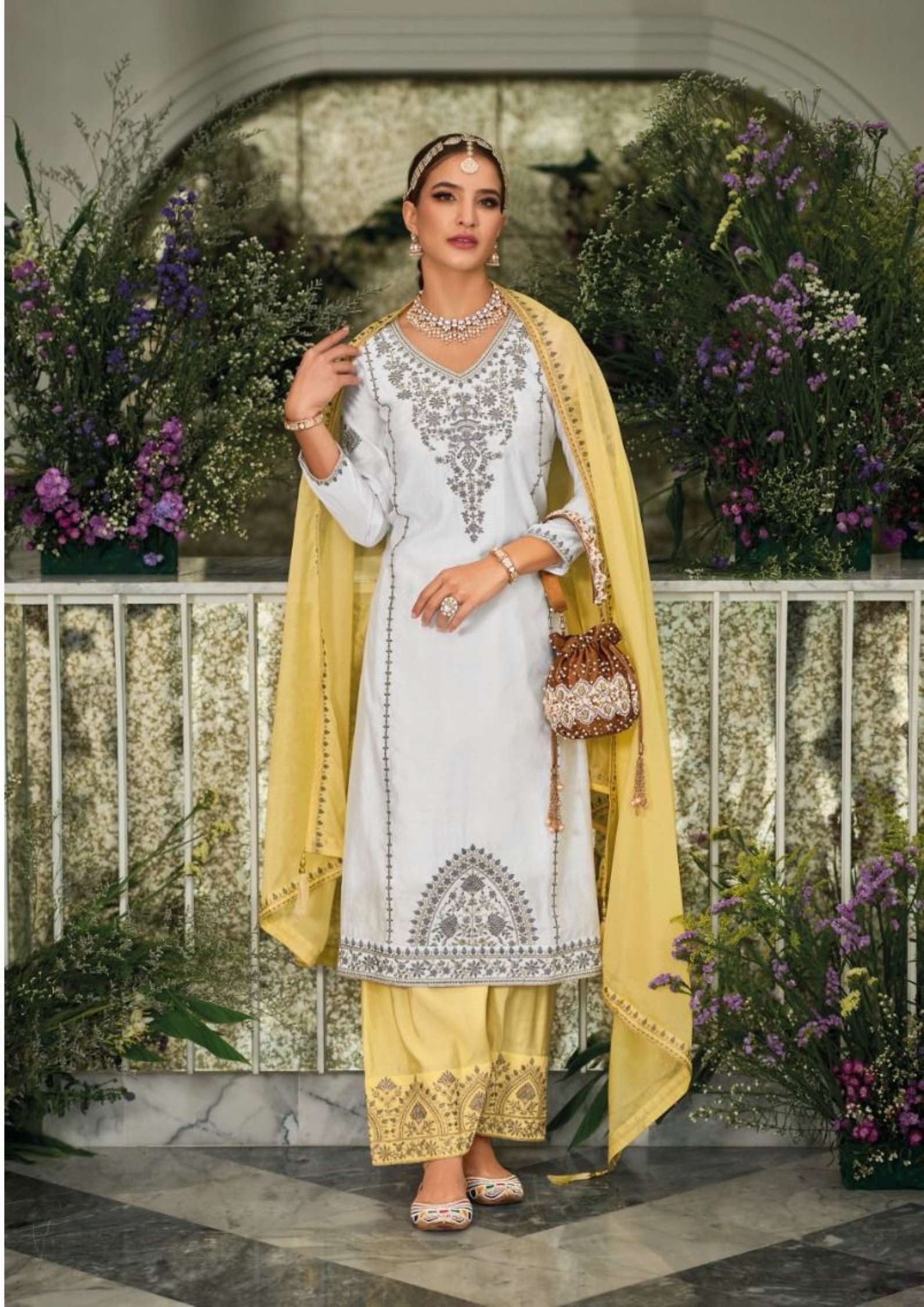Sumshy Women Embroidery Heavy Silk Pakistani Dress