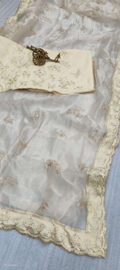 Sumshy New Fancy Embroidery Heavy Organza Saree