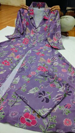 Sumshy Floral Printed Muslin Silk Co-ord Set