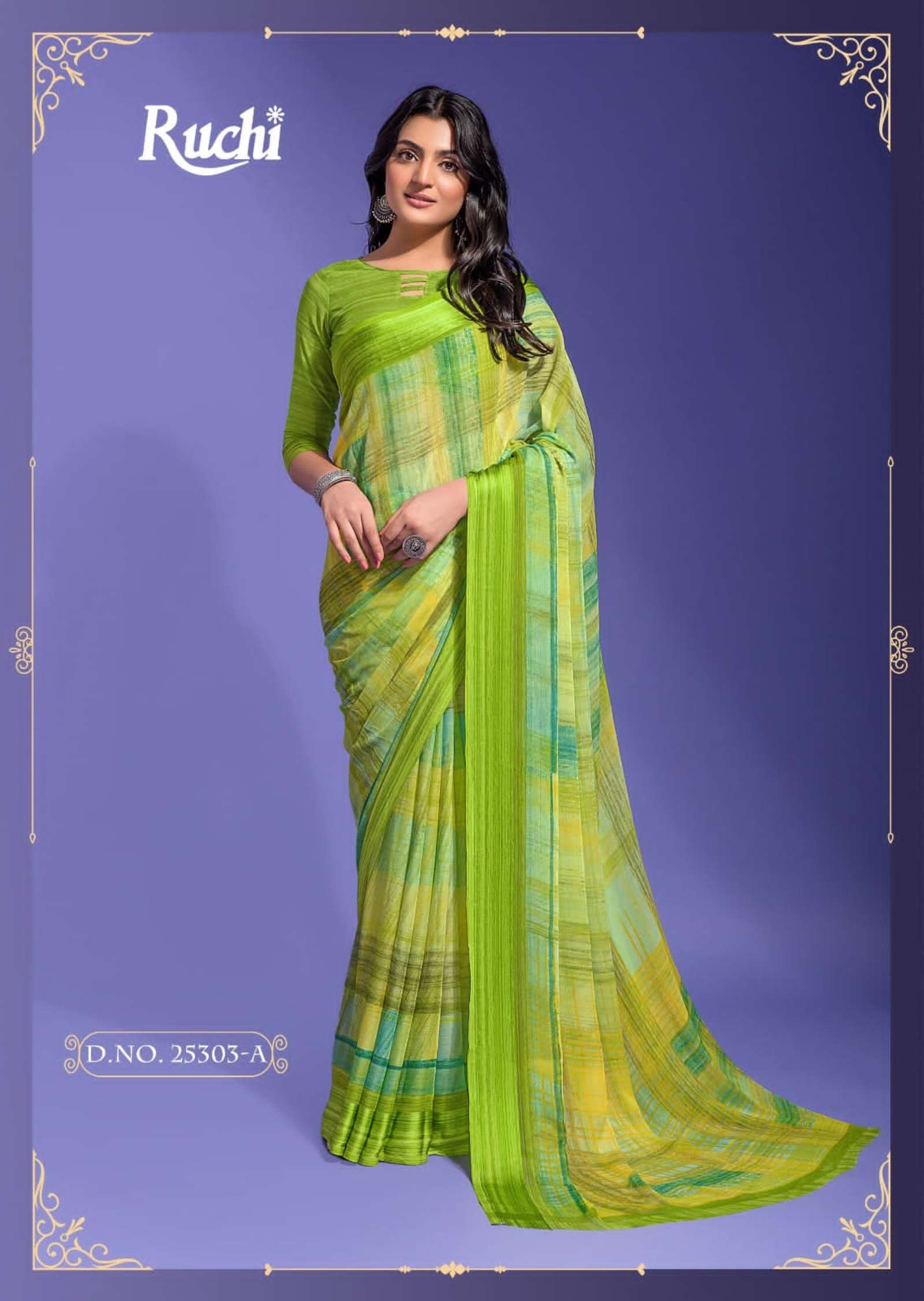 Ruchi Cheery Daily Wear Digital Printed Satin Saree