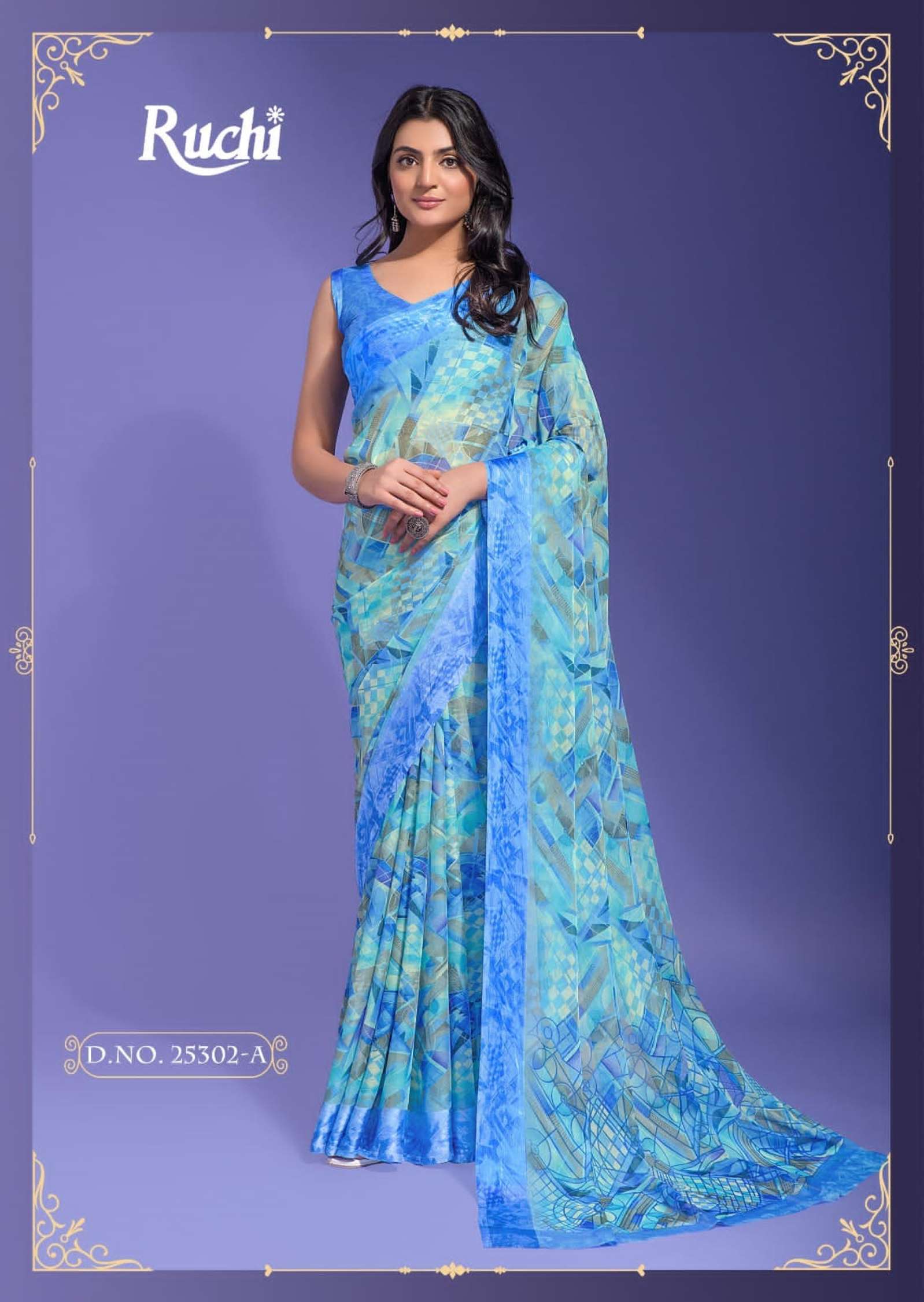 Ruchi Cheery Daily Wear Digital Printed Satin Saree