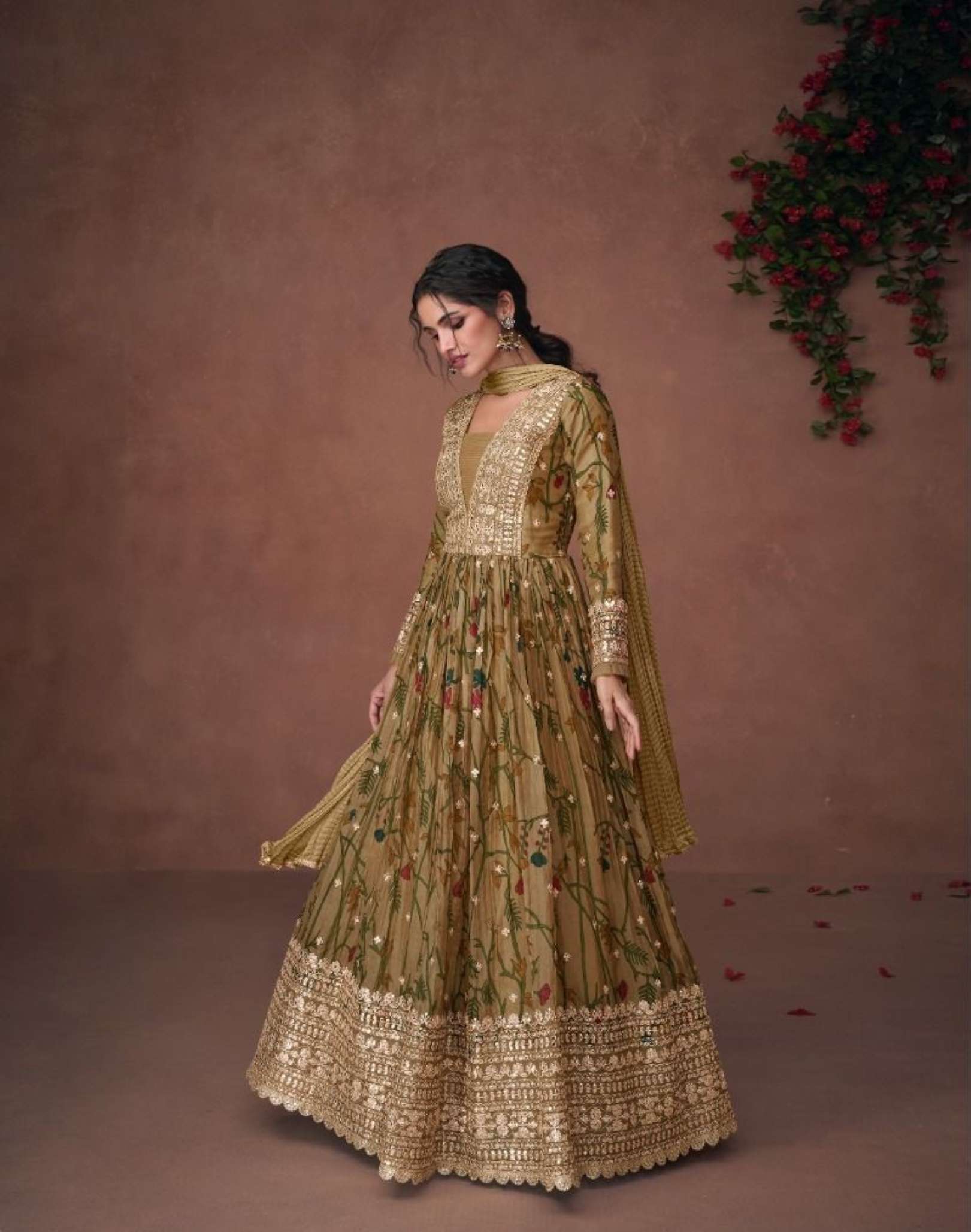 Sayuri Nooriat Designer Organza Silk Gown With Dupatta