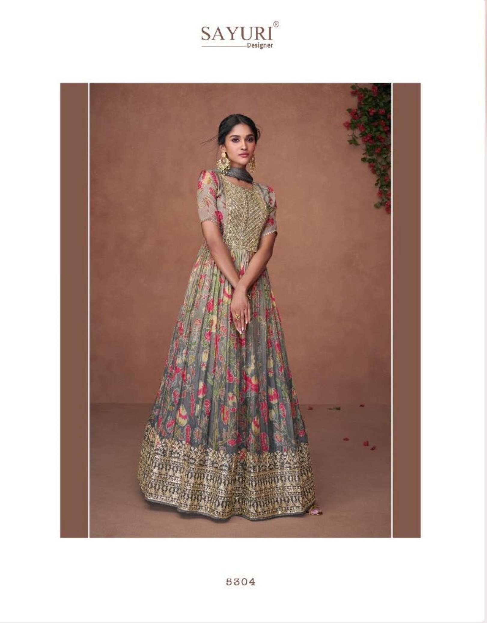 Sayuri Nooriat Designer Organza Silk Gown With Dupatta