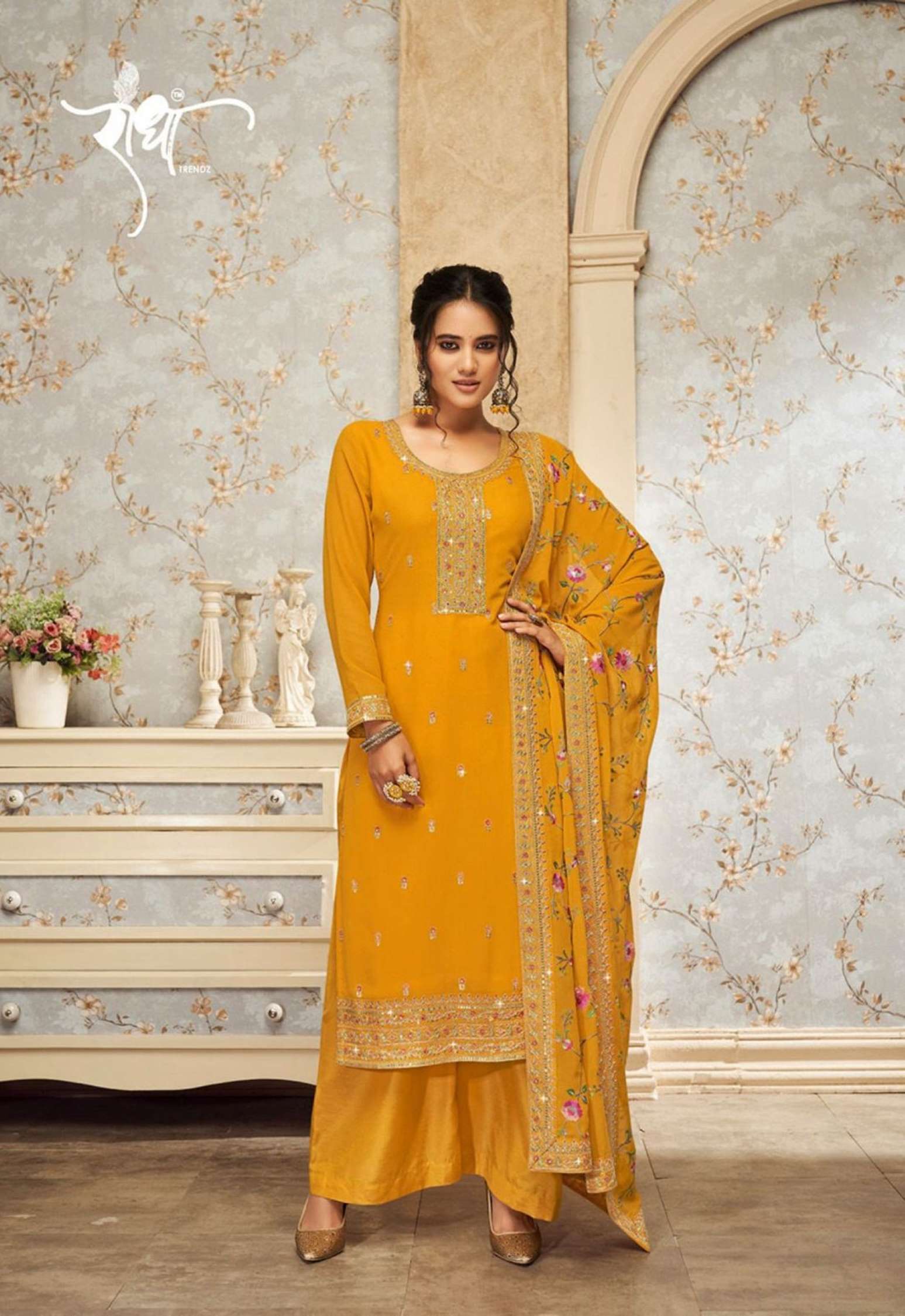 Radha Savariya Embroidery Georgette Readymade Dress