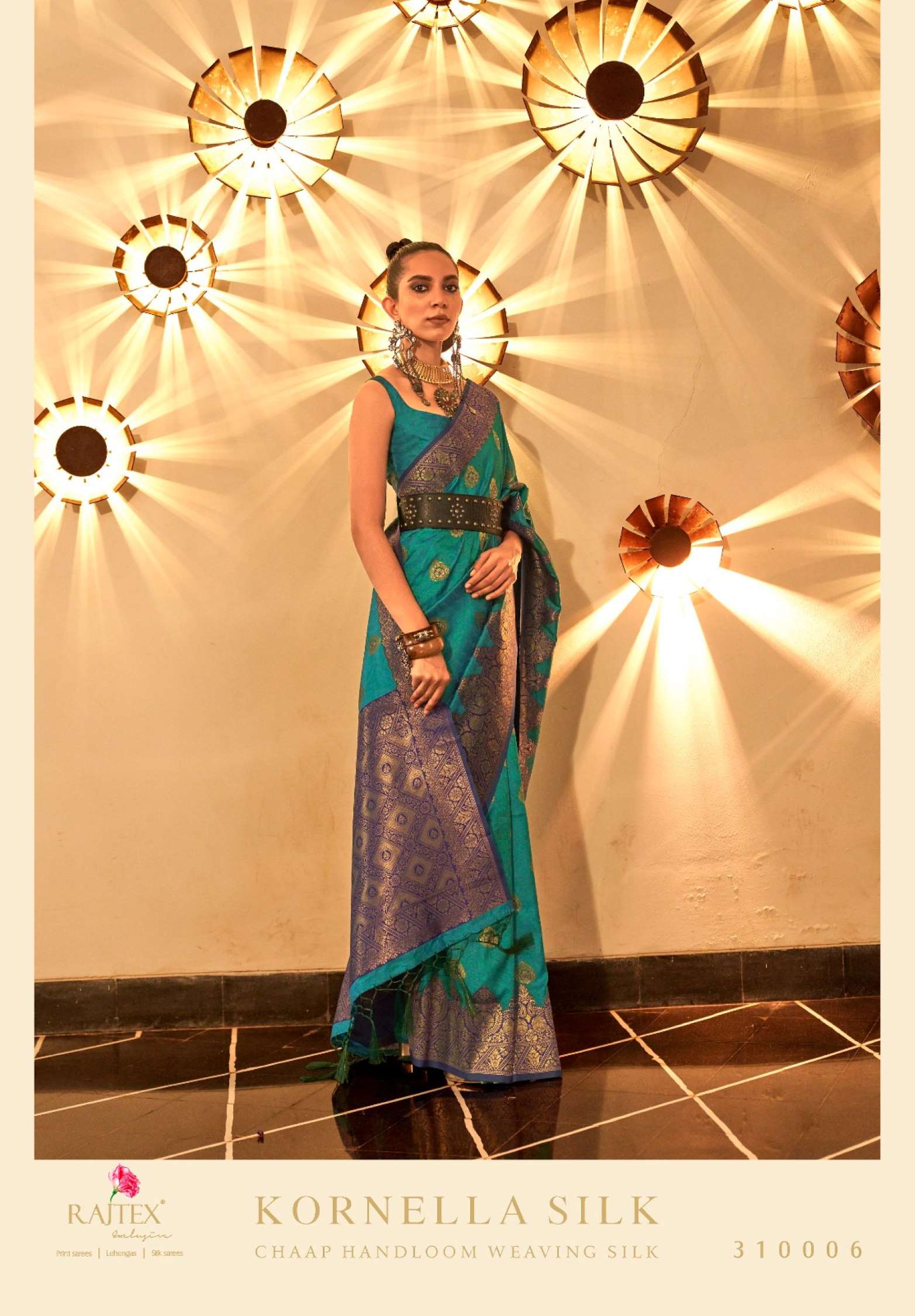 Rajtex Kornella Chaap Handloom Weaving Silk Saree