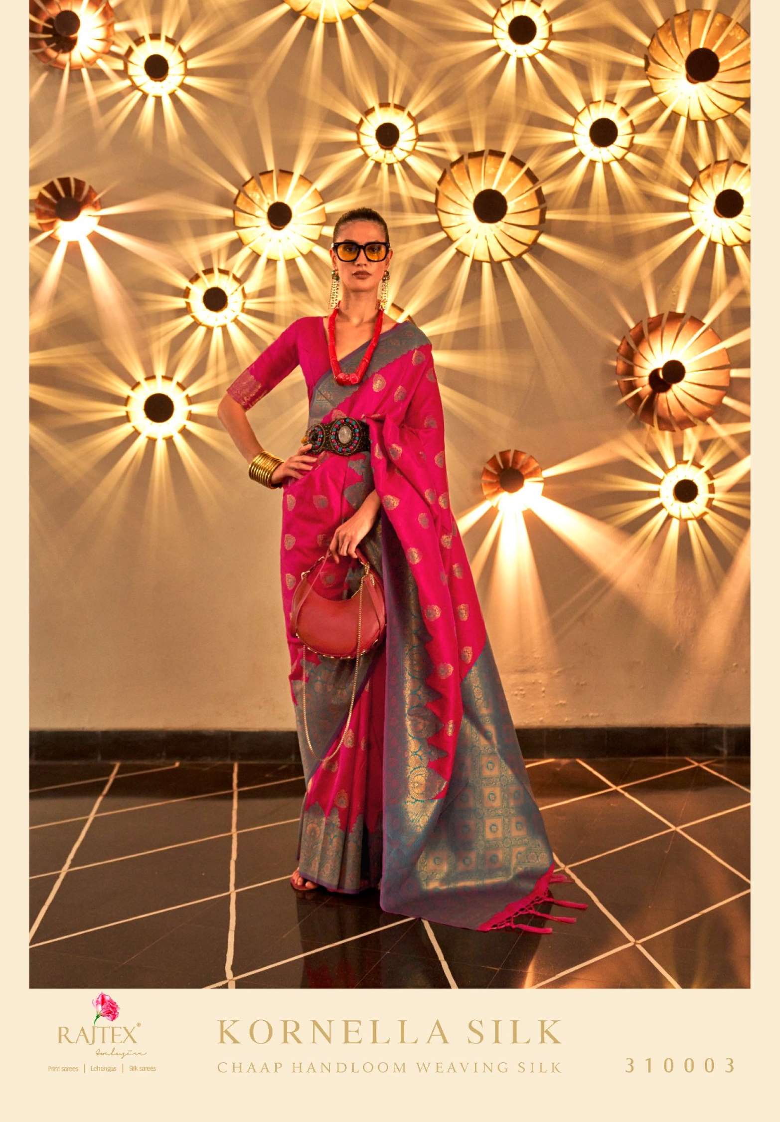 Rajtex Kornella Chaap Handloom Weaving Silk Saree