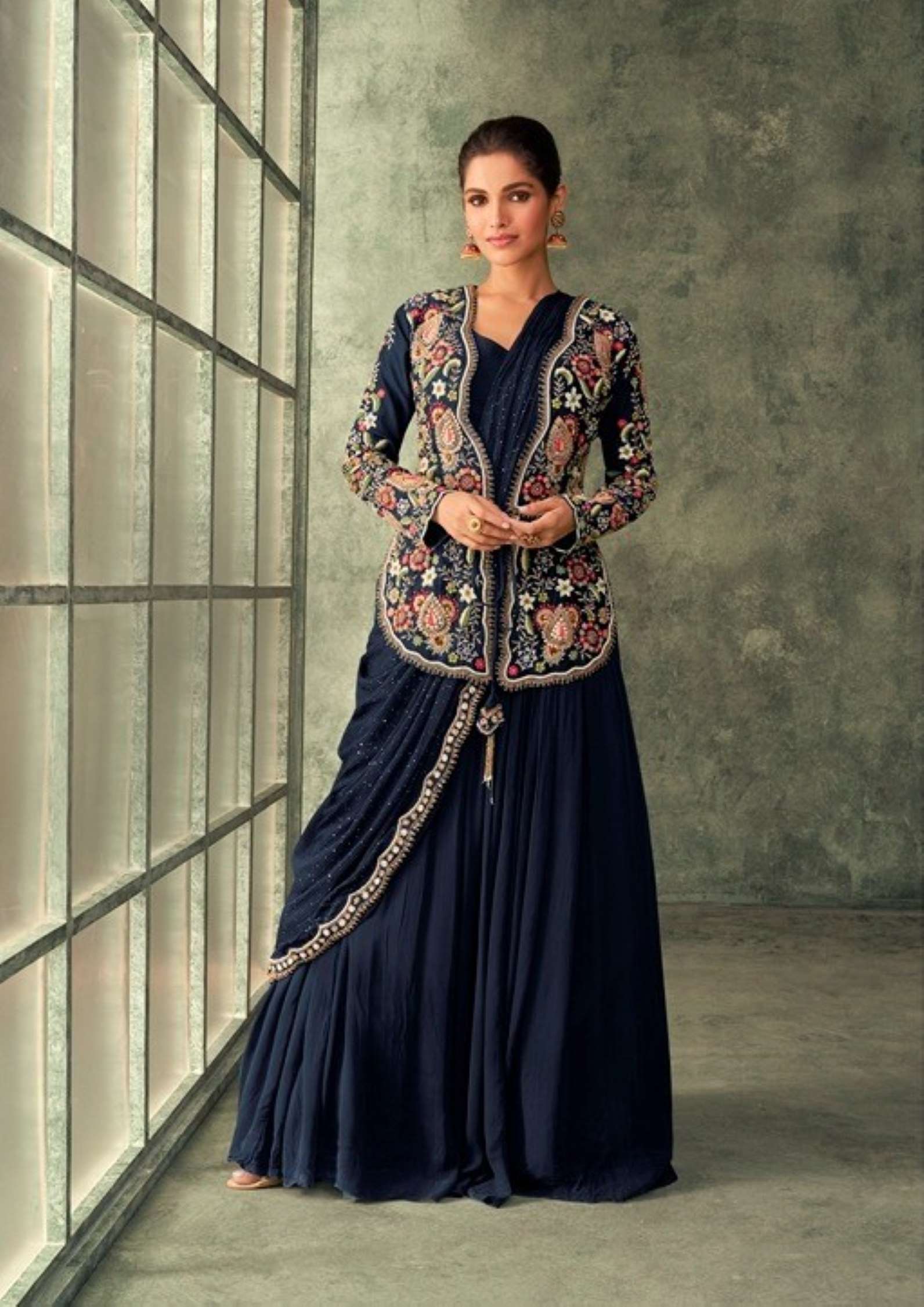 Sayuri Evergreen Special Georgette Readymade Dress