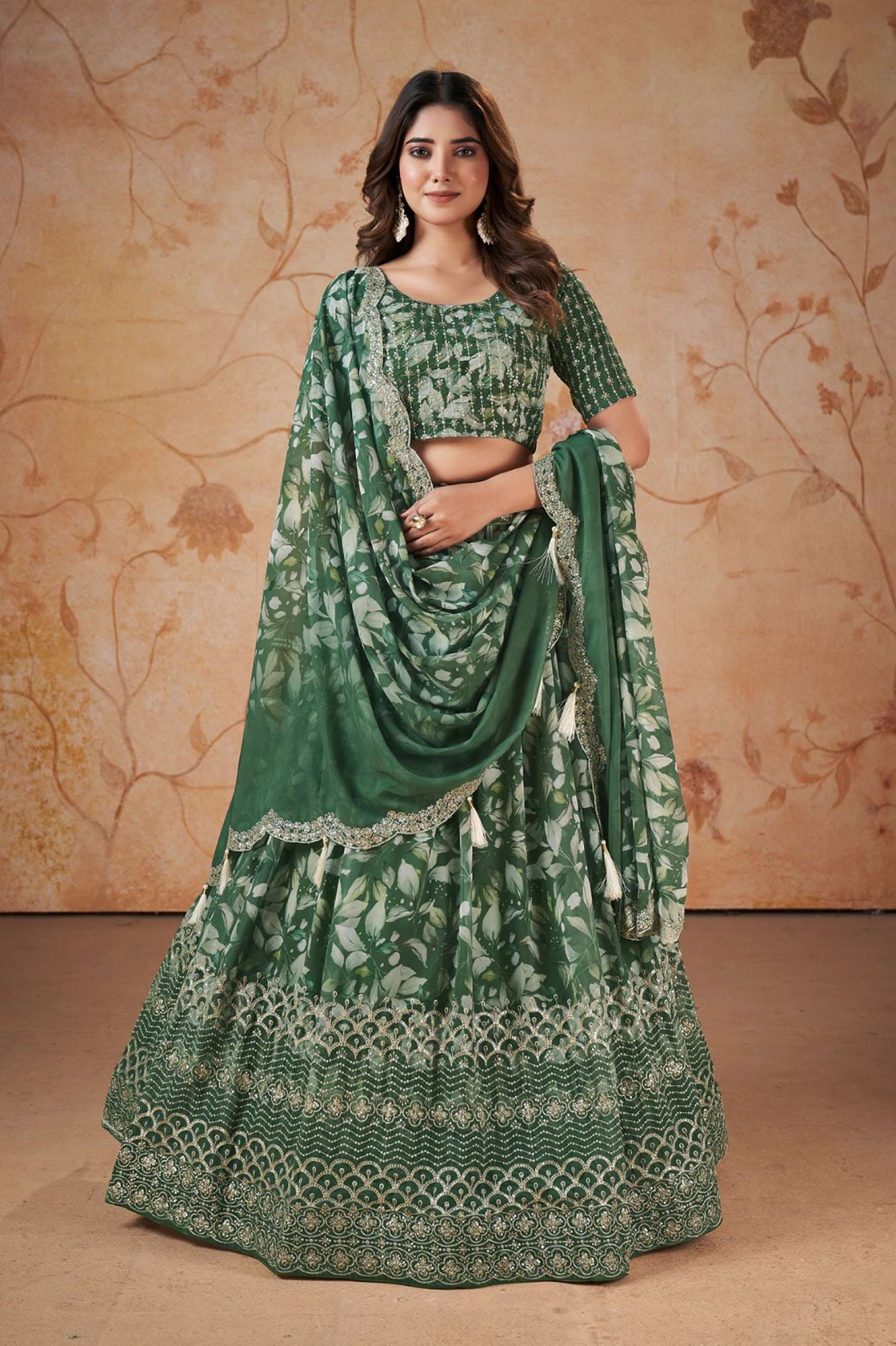 Sumshy Designer Digital Printed Georgette Lehenga Choli