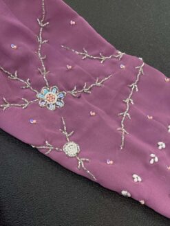 Sumshy Ladies Handwork Fox Georgette Gown With Dupatta