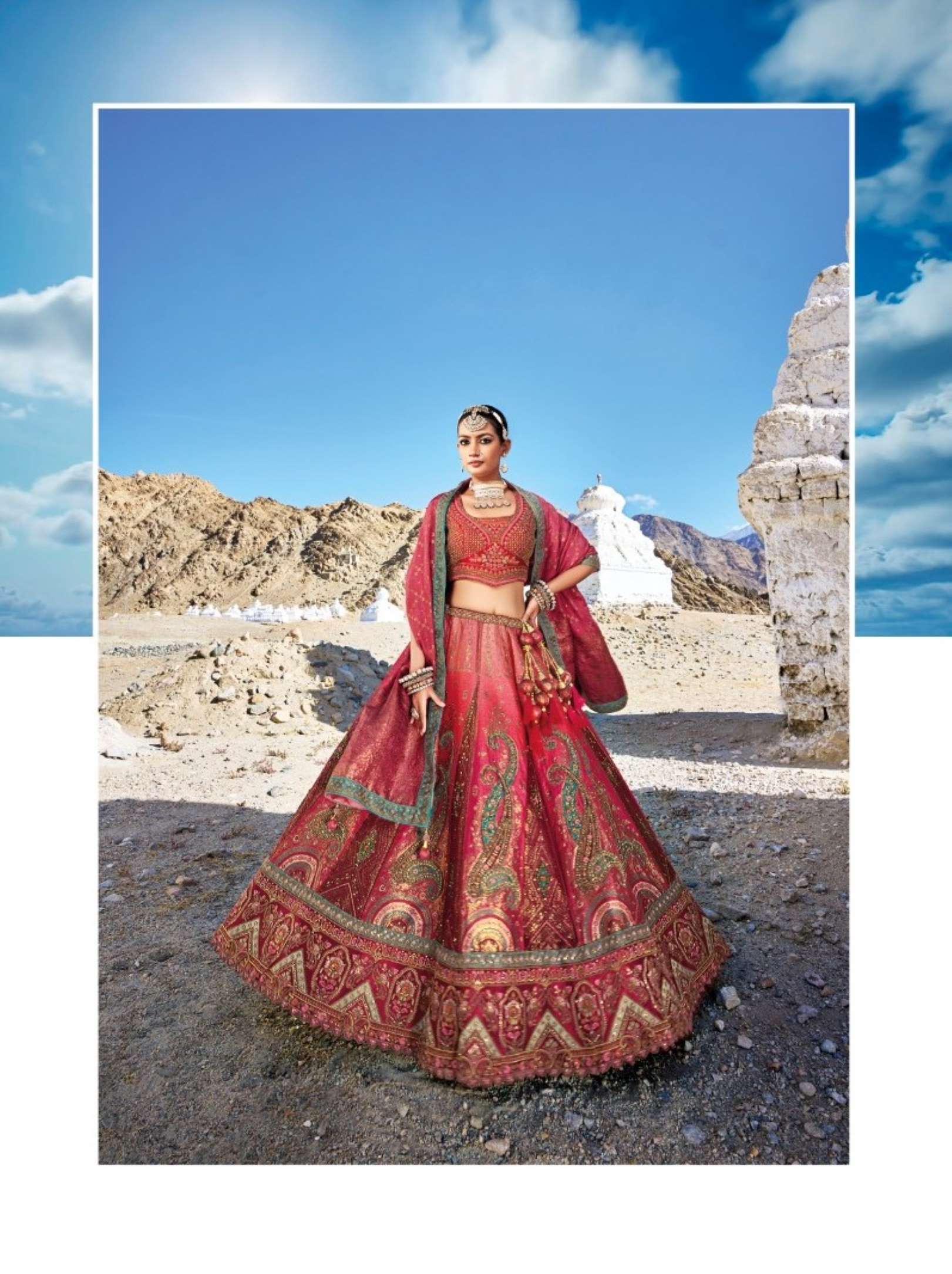 Sumshy Bridal Wear Banarasi Silk Lehenga Choli