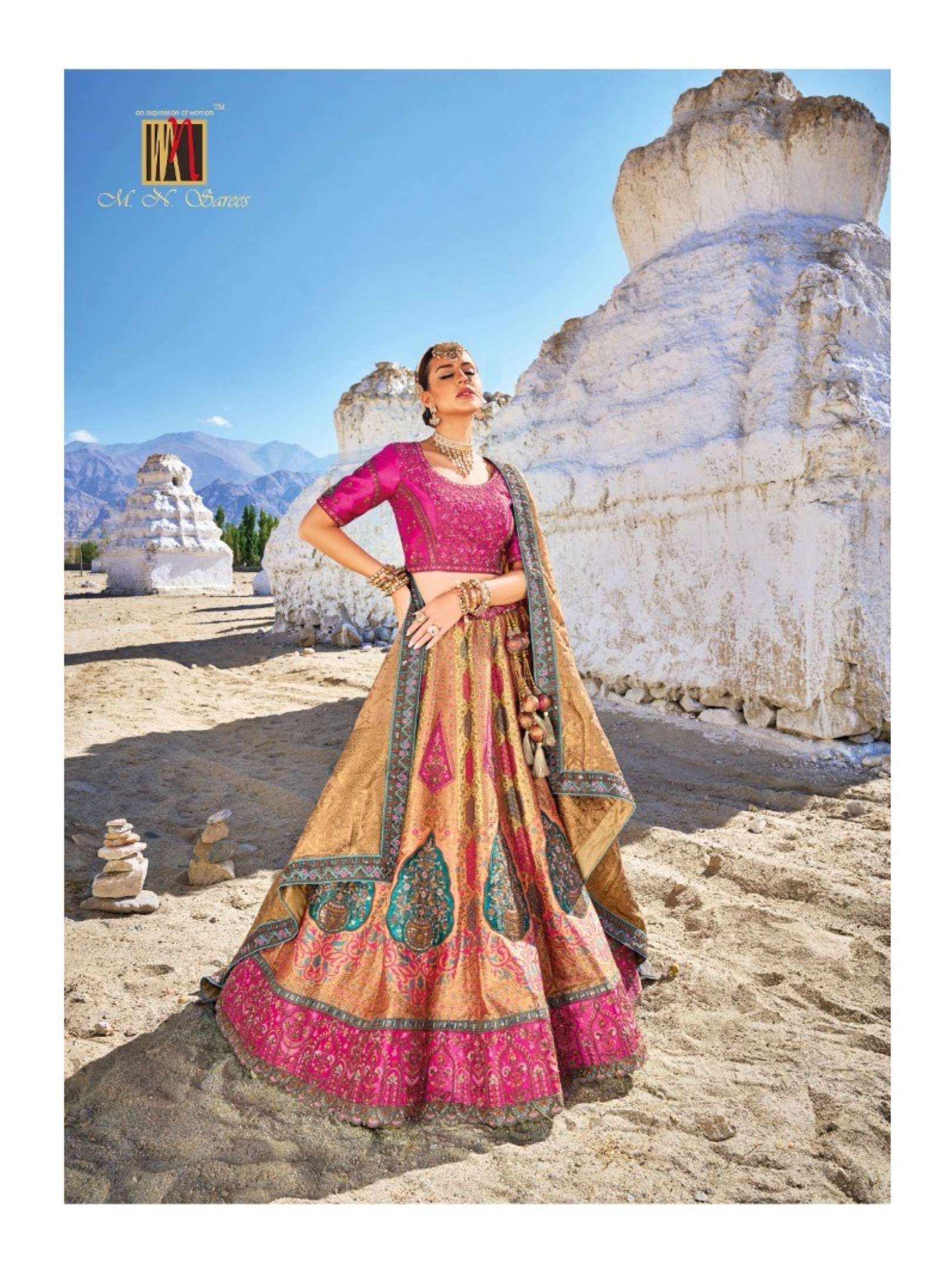 Sumshy Bridal Wear Banarasi Silk Lehenga Choli