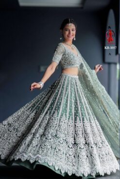 Sumshy Wedding Wear Heavy Butterfly Net Lehenga Choli