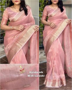 Sumshy Party Wear Pure Organza Ladies Saree