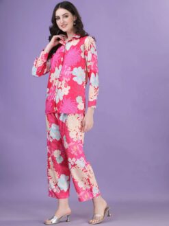 Sumshy Floral Printed Cotton Rayon Ladies Co-ord Set