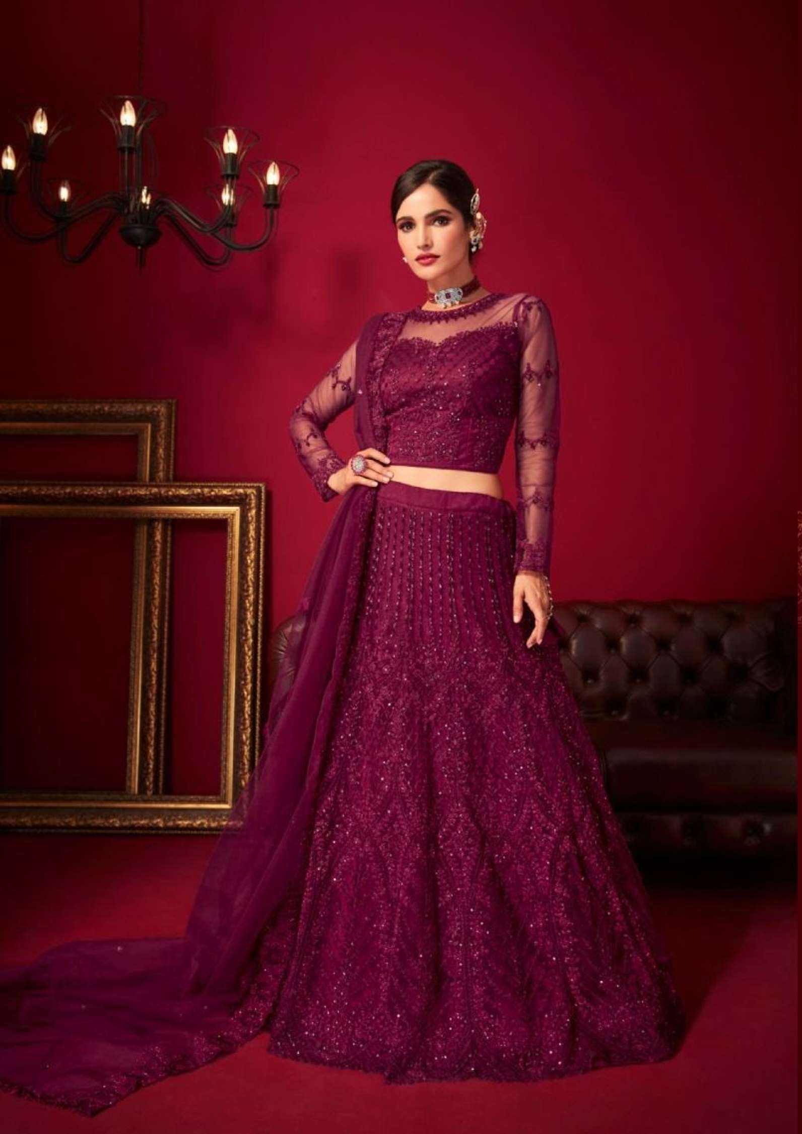 Sumshy Wedding Wear Heavy Net With Silk Lehenga Choli