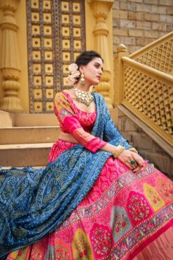 Sumshy Wedding Wear Digital Printed Gaji Silk Lehenga Choli