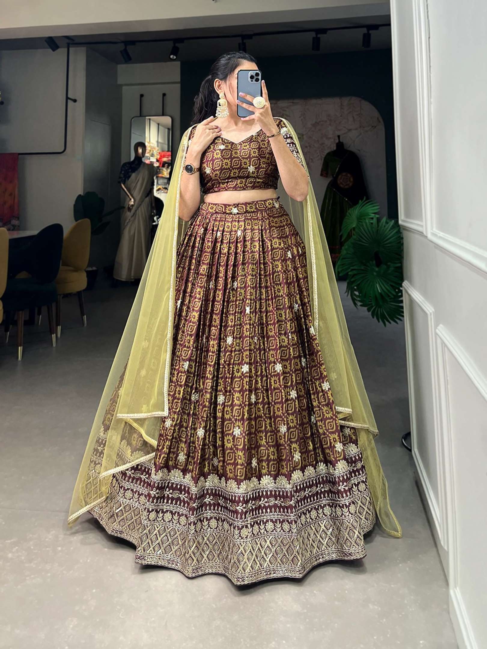 Sumshy latest Digital Printed Chinon Lehenga Choli