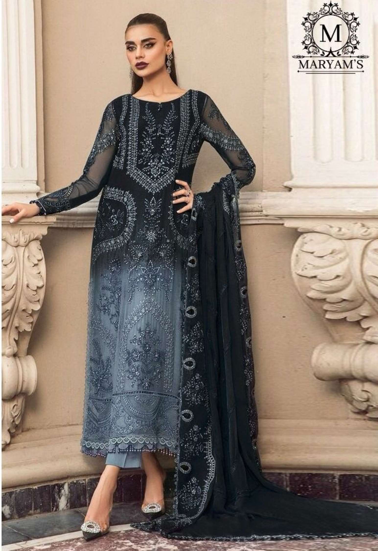 Sumshy Maryams Heavy Double Tone Organza Dress Material