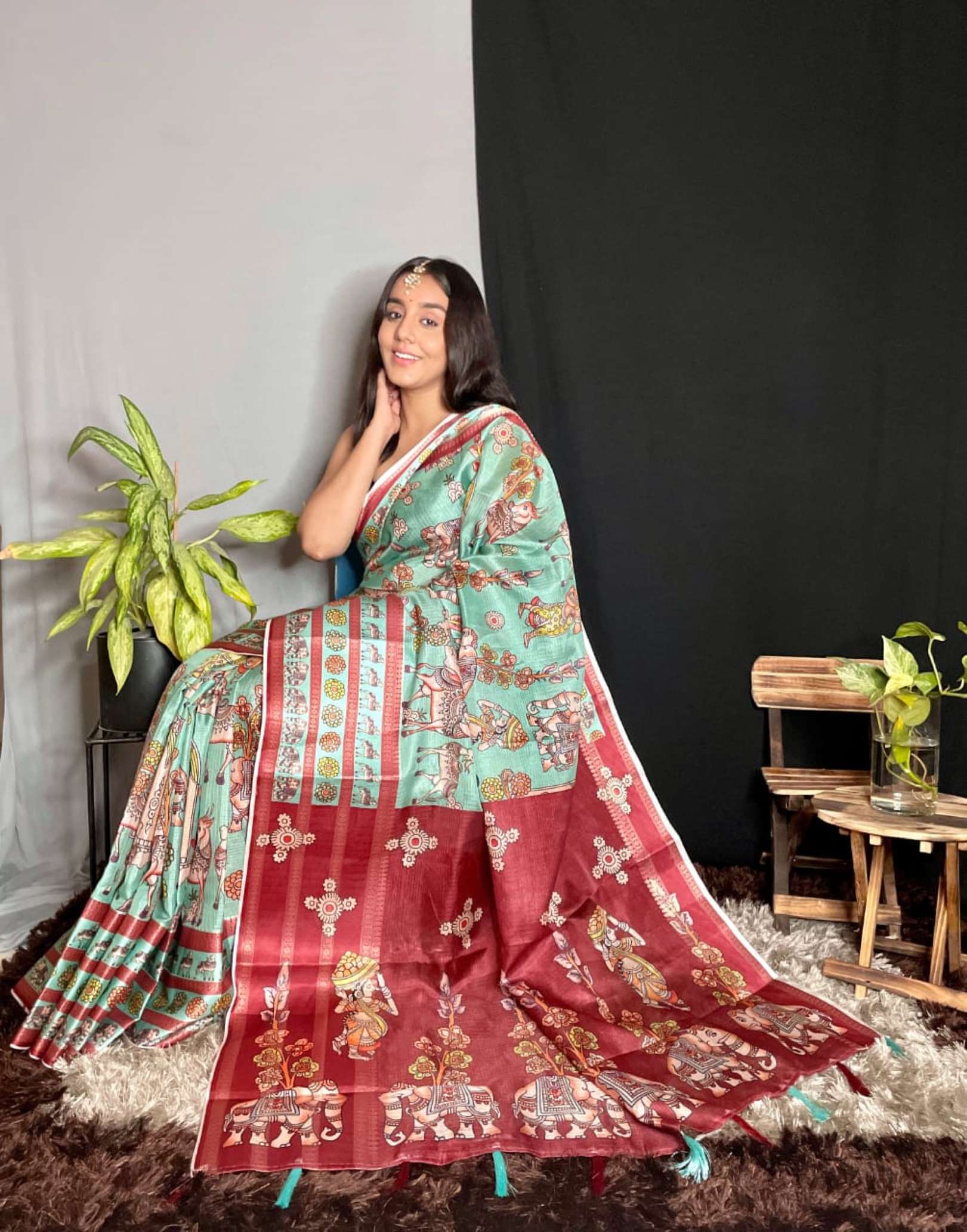 Sumshy Digital Printed Pure Kota Silk Sarees