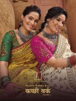 MN Kachhi Work Banarasi Silk Wedding Wear Sarees