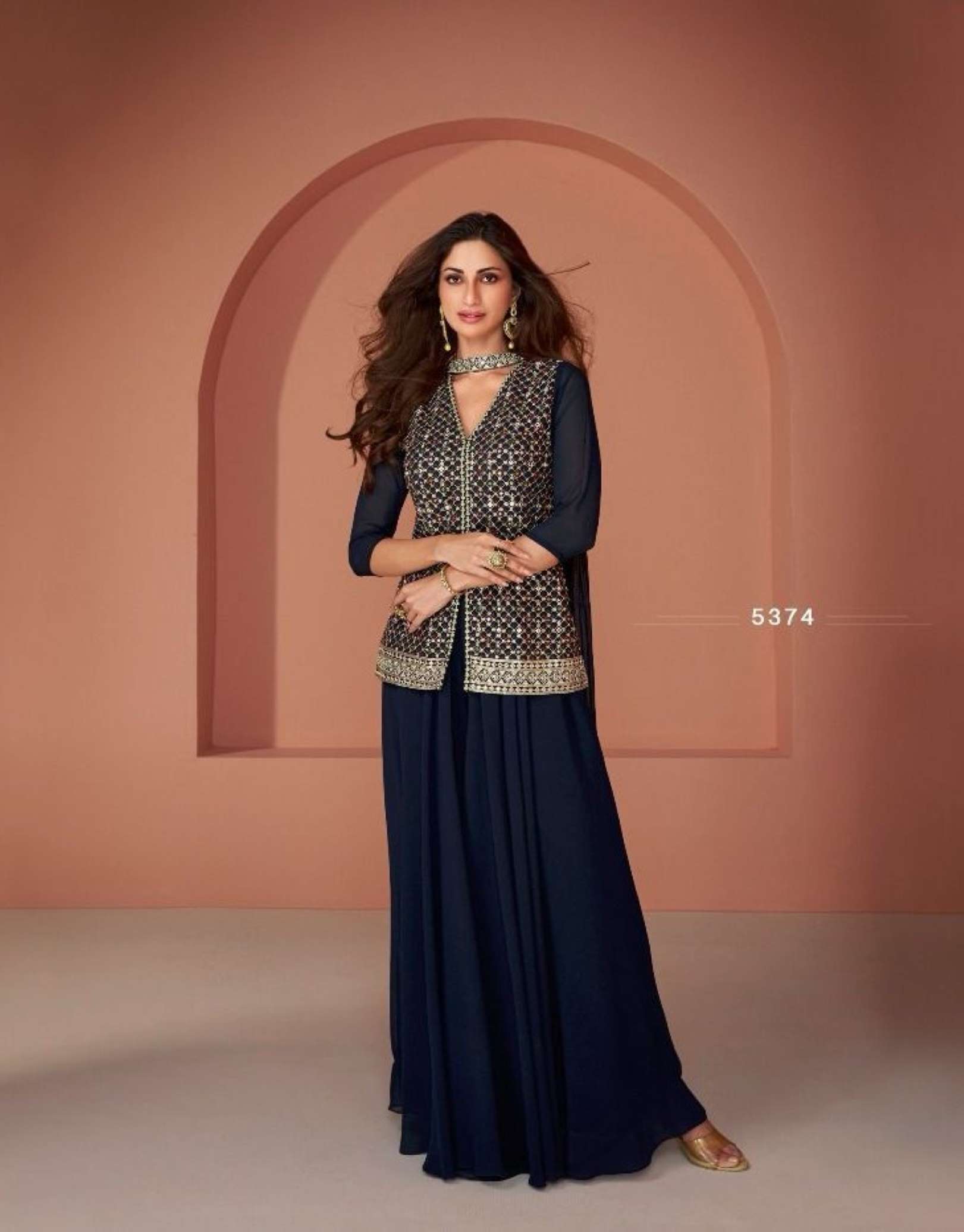 Sayuri Jasmine Embroidery Real Georgette Readymade Dress