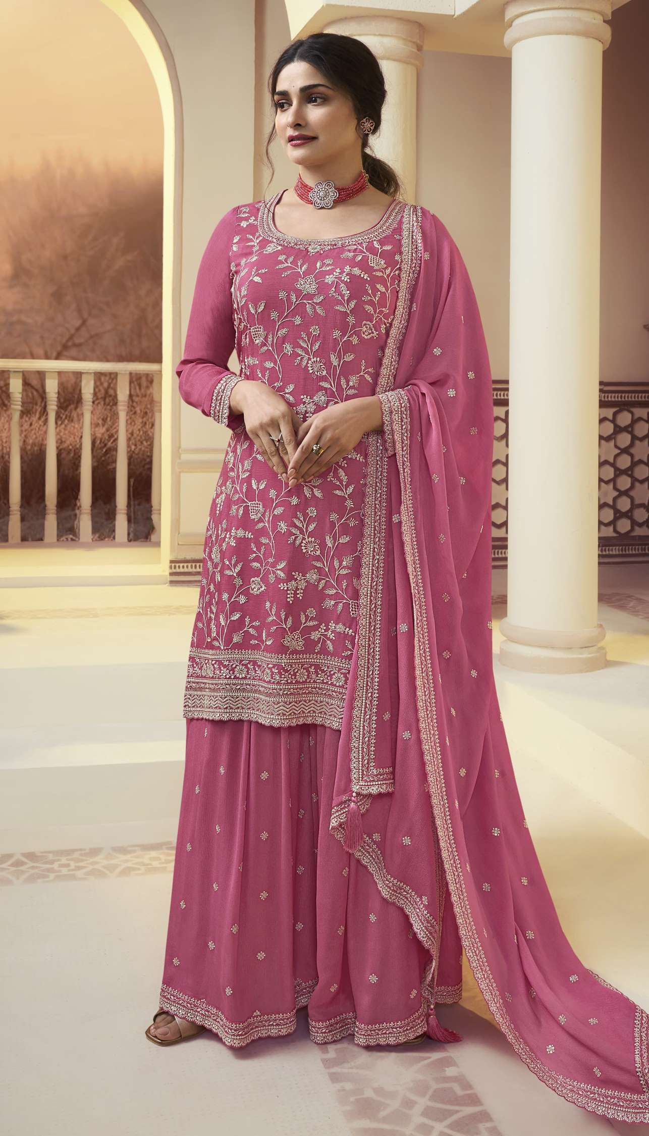 Kuleesh Suhani Embroidery Chinon Readymade Dress