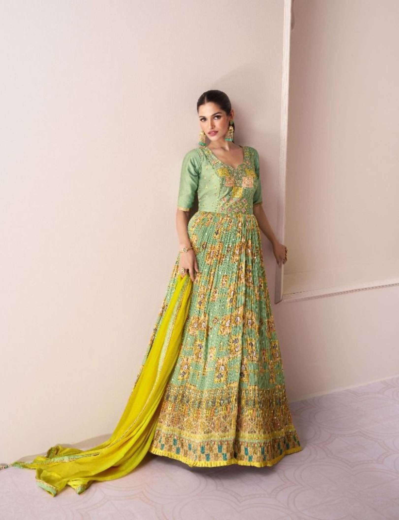Sayuri Vartika Real Georgette Embroidery Gown With Dupatta