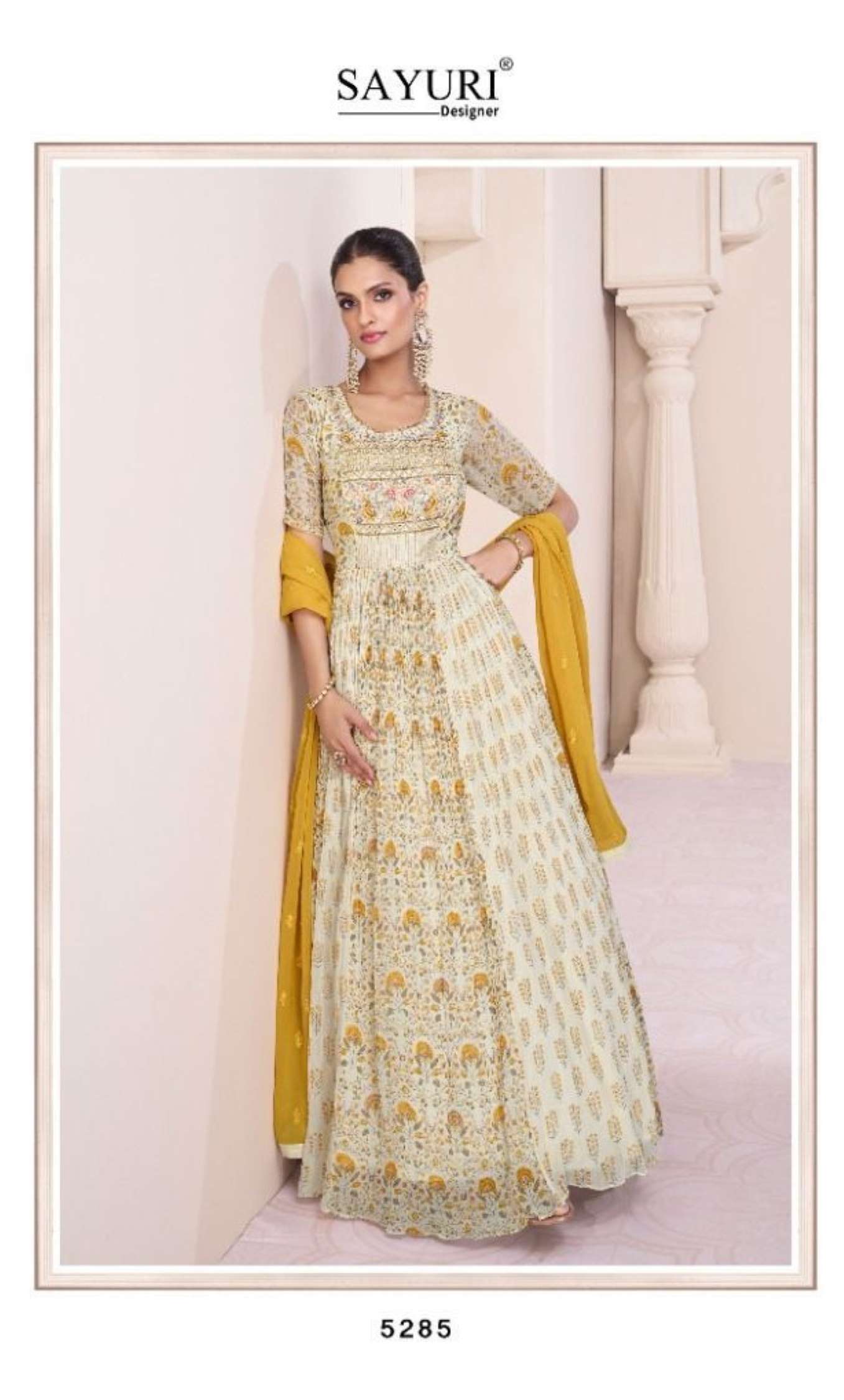 Sayuri Vartika Real Georgette Embroidery Gown With Dupatta