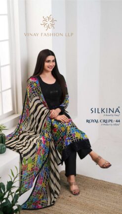 Sumshy Silkina Royal Crepe Digital Printed Readymade Dress