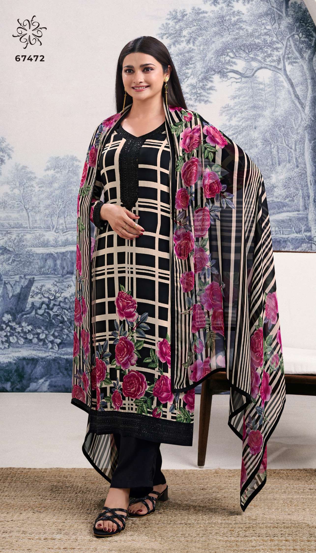 Sumshy Silkina Royal Crepe Digital Printed Readymade Dress