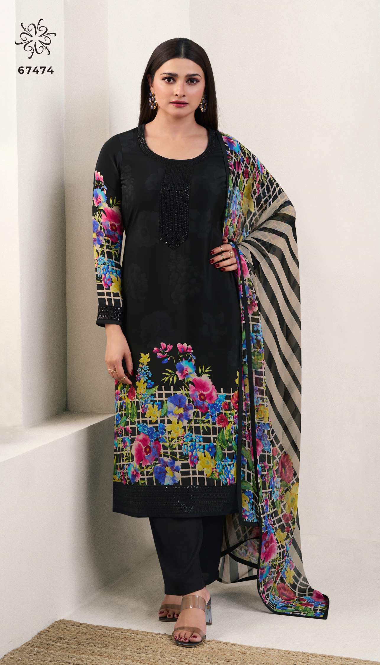 Sumshy Silkina Royal Crepe Digital Printed Readymade Dress