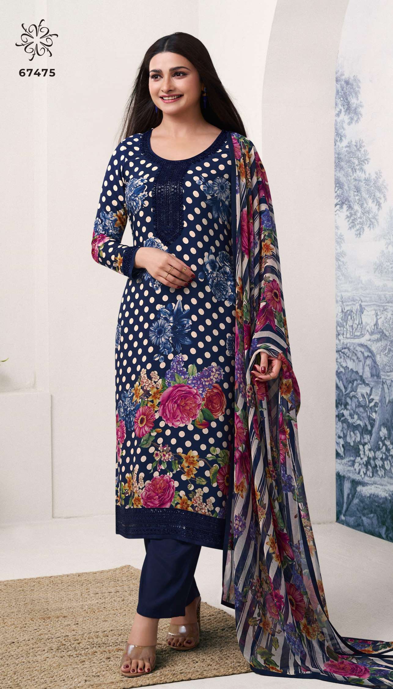 Sumshy Silkina Royal Crepe Digital Printed Readymade Dress