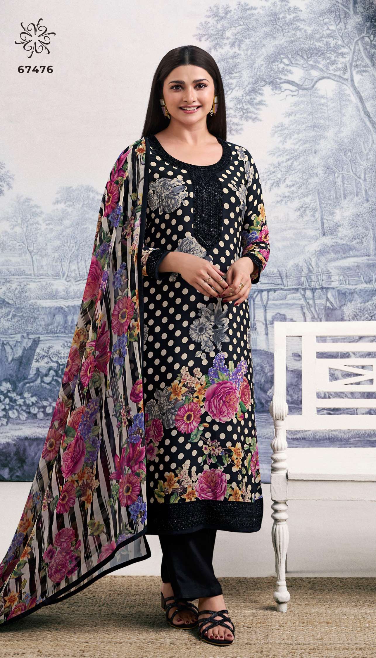 Sumshy Silkina Royal Crepe Digital Printed Readymade Dress
