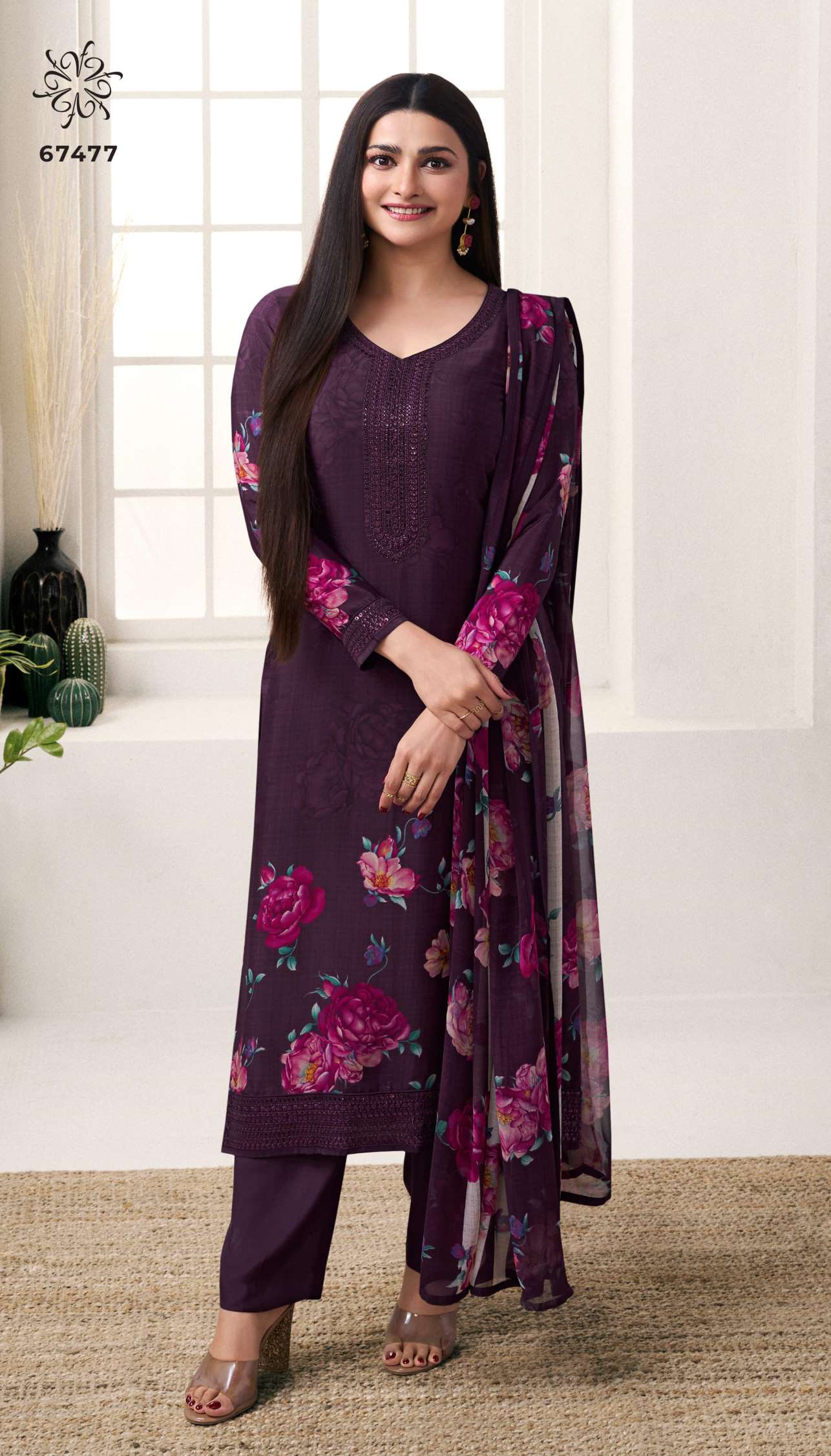 Sumshy Silkina Royal Crepe Digital Printed Readymade Dress