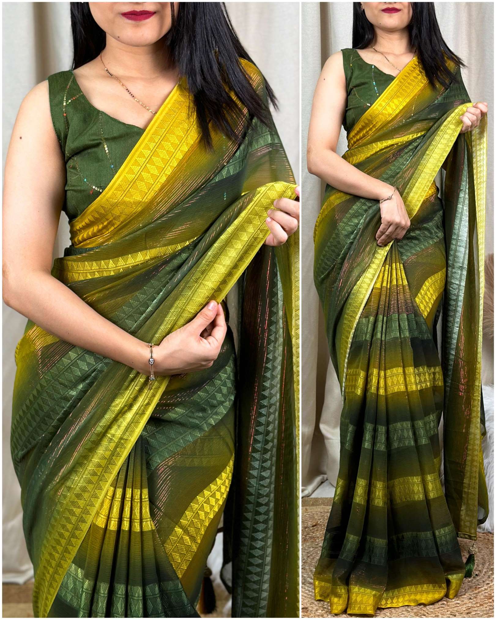 Sumshy Party Wear Self Jacquard Georgette Sarees