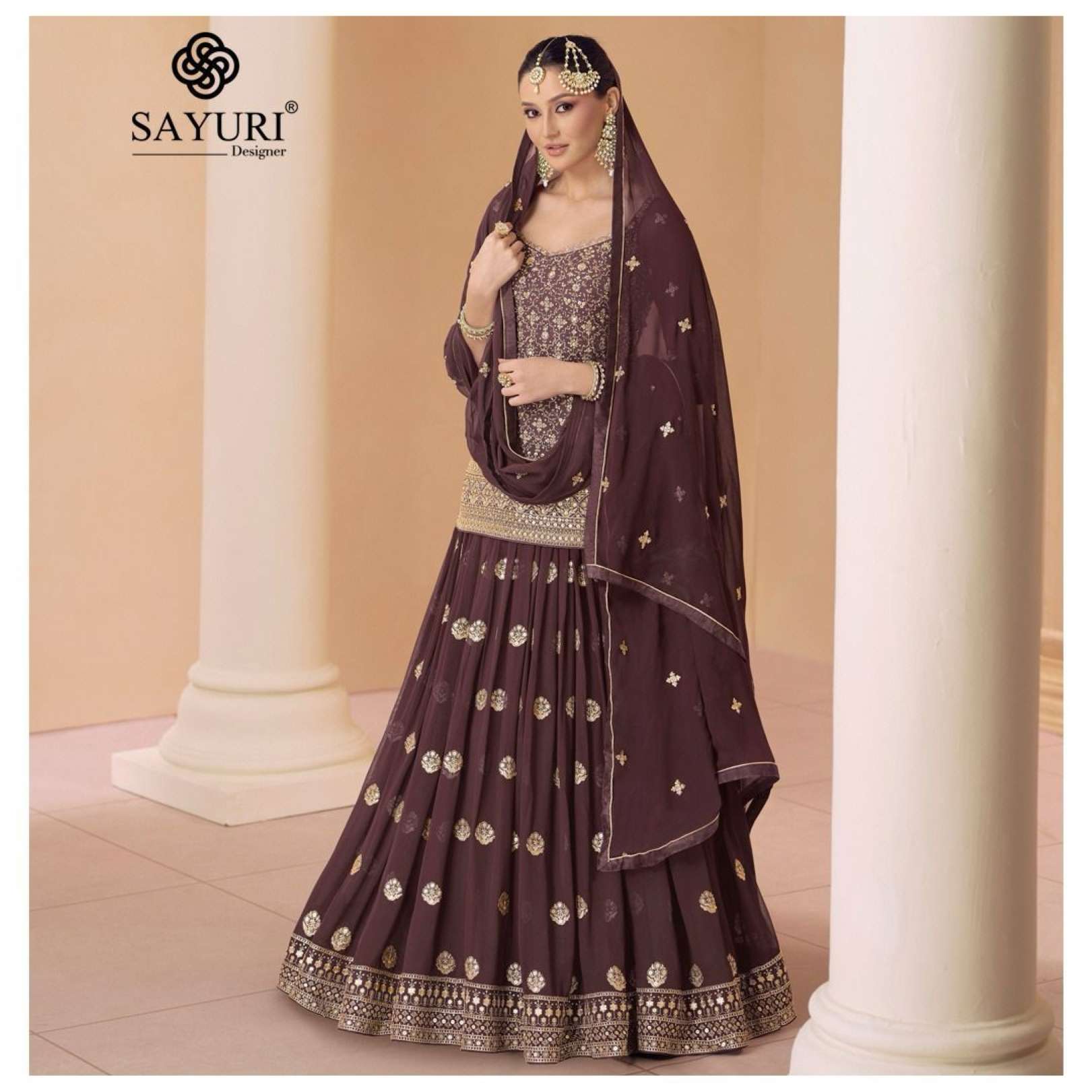 Sayuri Sara Embroidery Real Georgette Readymade Dress