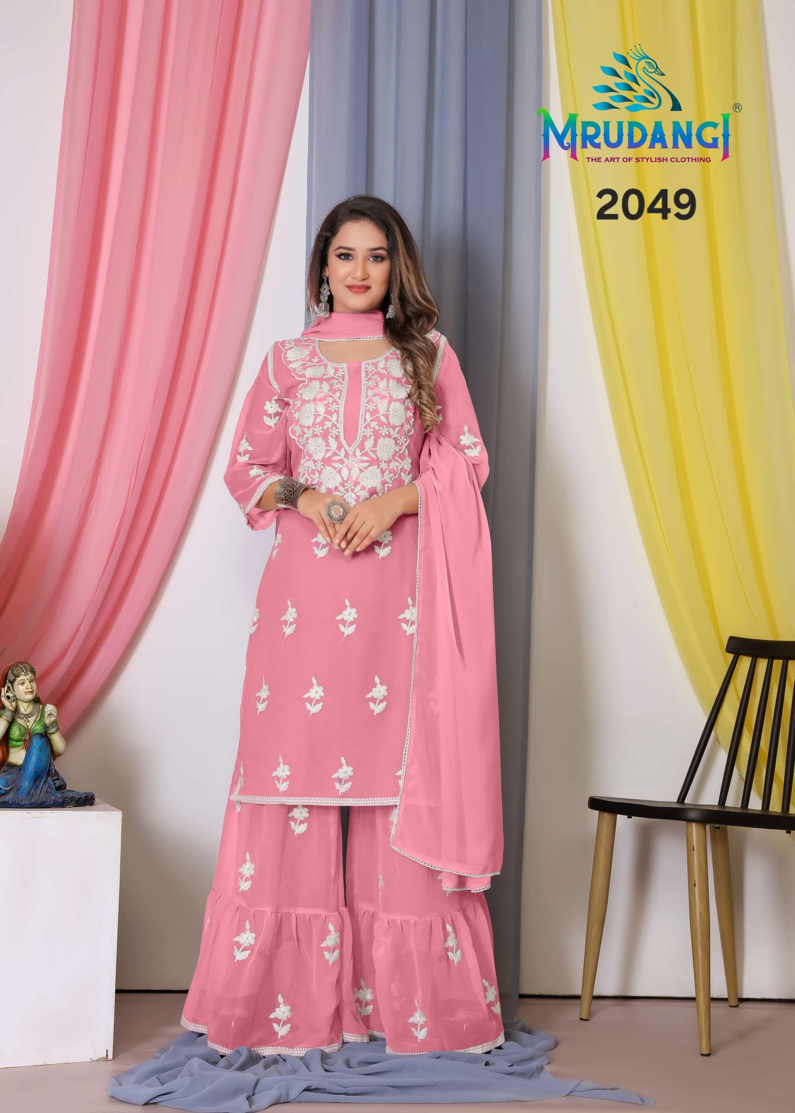 Mrudangi Noor Bamberg Georgette Readymade Dress