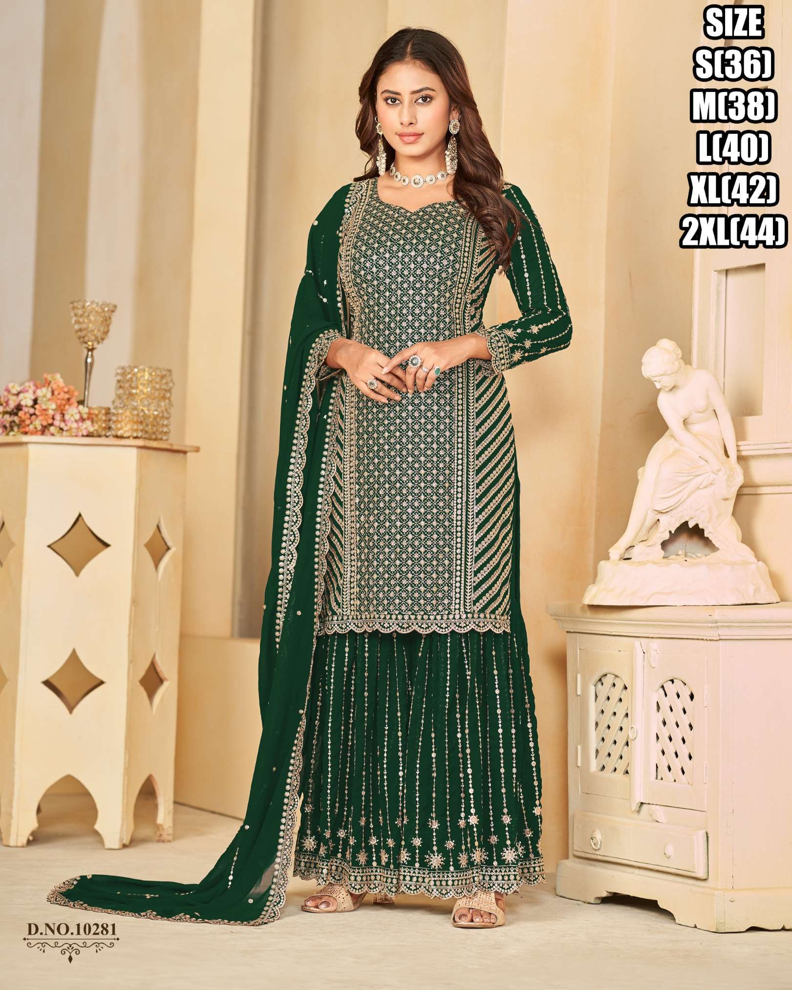 Sumshy Faux Georgette With Embroidery Work Readymade Dress