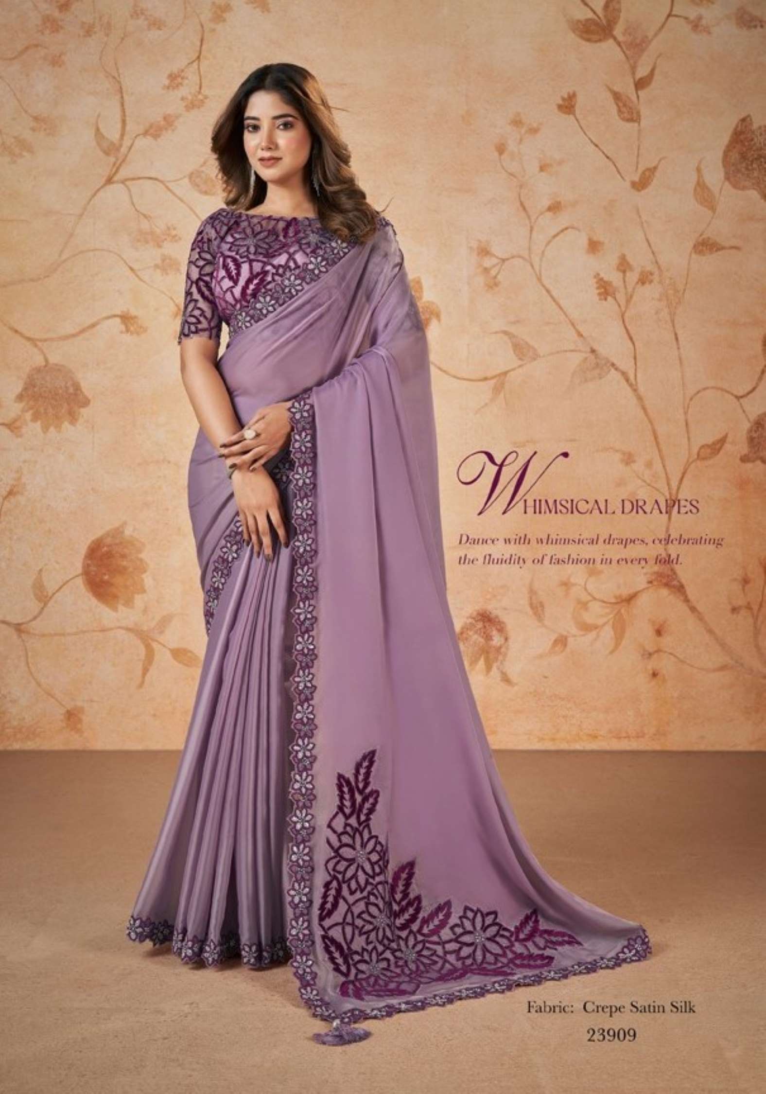 Mahotasav Dakshika Party Wear Satin Chiffon Silk Sarees
